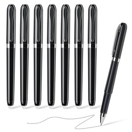 Valtiner 8 Pcs Erasable Gel Pens, Black Ink Pen with Eraser, 0.5mm Fine Point, Make Mistakes Disappear, Smooth Writing Pens for School Office Supplies Crossword Puzzles (Black)