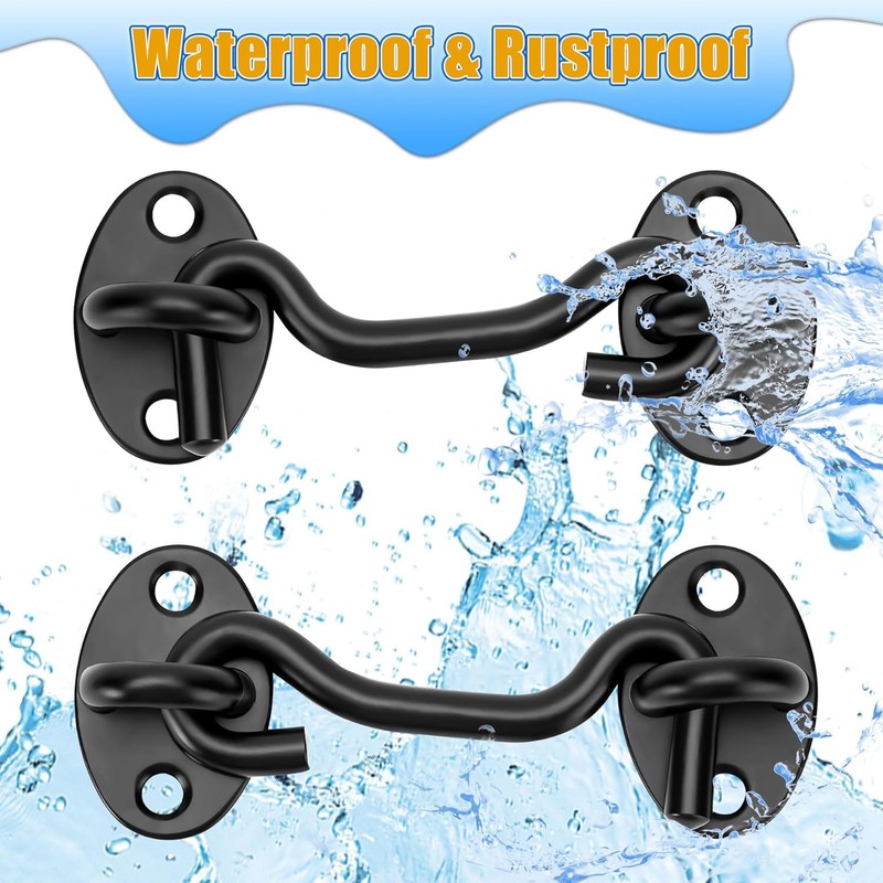 2 Pack Hook and Eye Latch - 3 Inch Cabin
