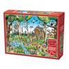 Cobble Hill 1000 Piece Puzzle - DoodleTown: Birdwatcher's Paradise -