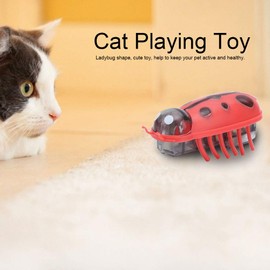 HEEPDD 7-teiliges Elektrisches Haustier-Mini-Marienkäfer-Spielzeug für Katzen, Interaktives und Batteriebetriebenes Spielzeug, Trainiert die Natürlichen Instinkte der Katze, Rollt