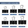 100 Pcs Binder Clips Assorted Sizes, Metal Clips for Office,