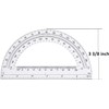 2pcs Plastic Protractors Math Protractor Clear 180 Degree 4"(10cm) and
