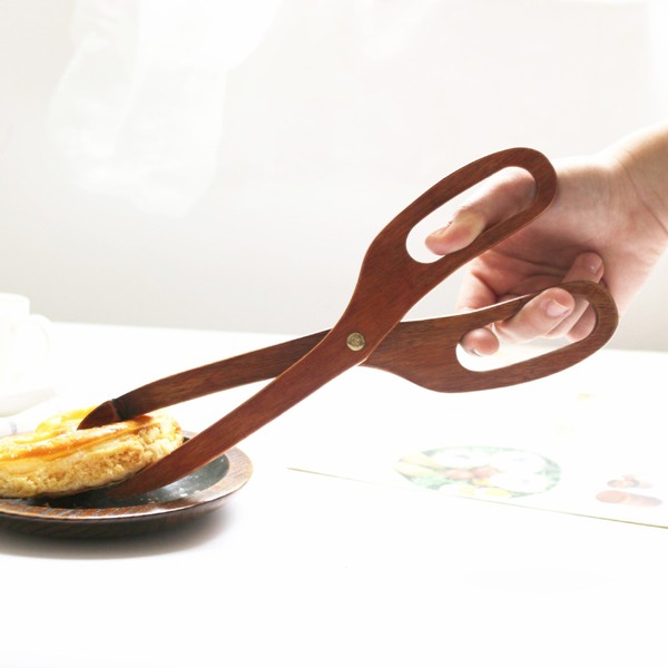 jiangren Top-Notch Craftsmen Wooden a-mutongu Tongs Wood Servers Wood Scissors
