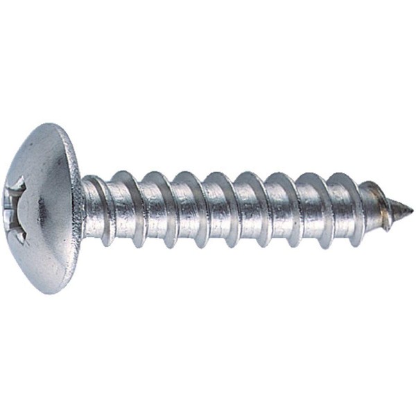 TRUSCO B43-0416 Truss Head Tapping Screws, Stainless Steel, M4 x 0.6 Inches (16 mm), Pack of 60