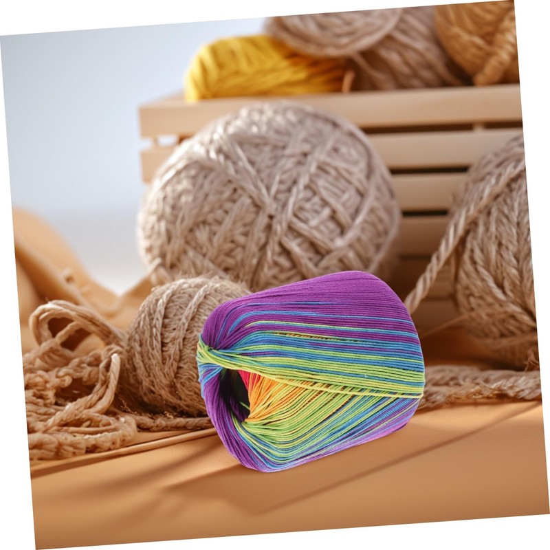 NUOBESTY 1 Roll Cotton Yarn Knitting Yarn Material Dyed for