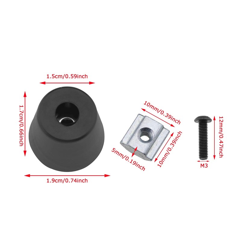 Create idea 20 Set 2020 Profile Anti-Vibration Feet Kit with