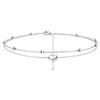 PATISORNA Anklet for Women 925 Sterling Silver Ankle Bracelet 18K
