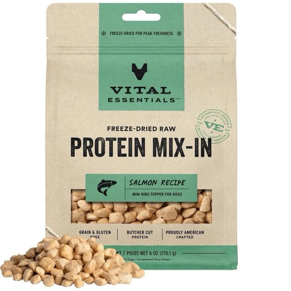 Vital Essentials 6oz Vital Essentials Freeze-Dried Raw Protein Mix-In Salmon
