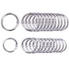 1" & 0.75" Bookbinding Rings Silver Pack of 100