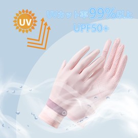 Hsdvdva Women's Summer UV Protection Gloves [2-Finger Open, Touch Cool, Good Feel, Non-Slip] Thin Gloves UPF50+ Sunburn Prevention UV Protection Hand Care UV Gloves for Cycling, School, Commute