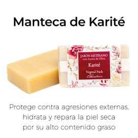 CABRERIZO SOAP Karité, Argan, Hagebutte und Aloe – Naturseife, 4 x 100 g, Handseife, Gesicht und Körper, besonderes Geschenk, handgefertigte Seifen aus Olivenöl