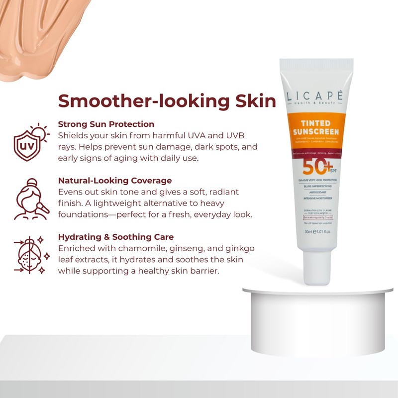 LICAPE® Tinted Sunscreen SPF 50 – High Protection Sunscreen for