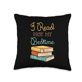 Readers Look Great With Our Gear Book Lover - I Read past My Bedtime Throw Pillow, 16x16, Multicolor
