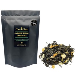 Jasmine and Mint Green Tea, Green Loose Leaf Tea, Camellios (200g)