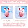 6 Sheets Easter Egg Window Clings,Cute Bunny Ears Window Decor,Spring
