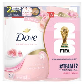 Dove Body Soap, Peach & Sweet Pea, With FIFA Logo (Body Wash), Refill, Set of 2, 11.8 oz (330 g) + 11.8 oz (330 g)