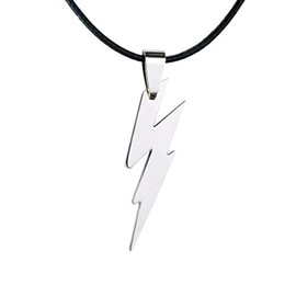 papapanda Flash Necklace Made of Alloy with Black PU Band or Silver Alloy Chain, Metal, No Gemstone