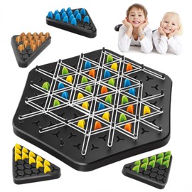 Triggle Game, Triangle Game, Funny Triggles Game, Classic Strategy Collectible Pegboard Game, Triangle Chess Board Game for Family Parties, Classic Desktop Board Games