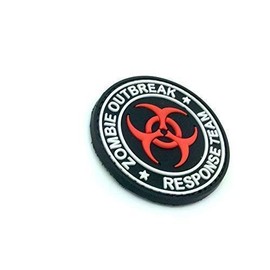 Zombie Outbreak Response Team Biohazard PVC Airsoft Patch Red