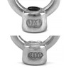QWORK Lifting Eye Nut, 4 Pack, 1/4" UNC Marine Grade