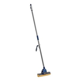 Cellulose Sponge Mop, 10.375 x 3 inches Head, 48 inches Handle, Blue Gray