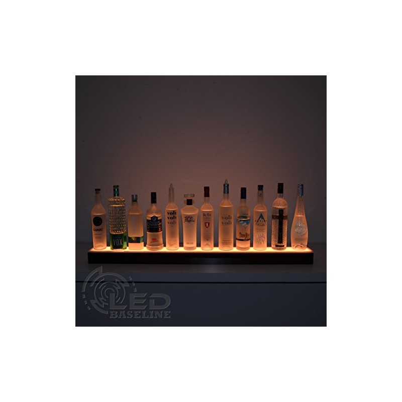 Low Profile Single Step LED Lighted Display Shelf 12"