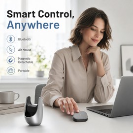 Detachable Bluetooth Air Mouse with Magnetic Touchpad – Rechargeable Wireless Mouse & Presentation Controller for Office, Travel, Meetings & Smart Device Control