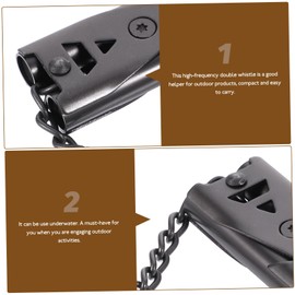 BESPORTBLE 3pcs Sturdy Stainless Steel Whistle Emergency Survival Tool Clear Sound for School Gym Camping