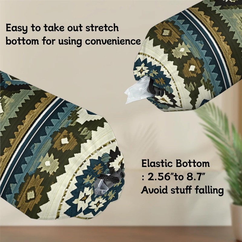 Kizmoglux Boho Ethnic Stripes Plastic Bag Holder 2 Pcs Grocery