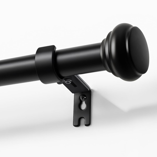 Joydeco 32-120 inch Curtain Rod Adjustable, 1" Diameter Heavy Duty