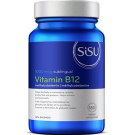 SISU Vitamin B12, Methylcobalamin, 1000mcg, 90-180 Tablets, 90 Tablets