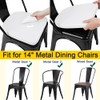 SINOSSO Modern Faux Leather 14" Metal Chair Cushion, Leathaire Magnetic