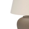 Nourison 20" Brown Ceramic Pot Table Lamp for Bedroom, Living