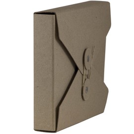 JAM PAPER Kraft Portfolio with Button and String Tie Closure - Small - 5 1/4 x 6 3/4 x 1 - Natural Recycled - Sold Individually