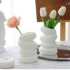 Generic Plastic Spiral White Vase Nordic Flower Arrangement Container for