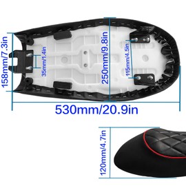 Motorcycle Cafe Racer Seat Vintage Saddle Cushion Hump Seats Fit for CB125 CB175 CB200 CB350 CB360 CB400 CB450 CB500 CB550 CB650 CB750 CG125 KZ400 KZ550 K750 Z650 W650