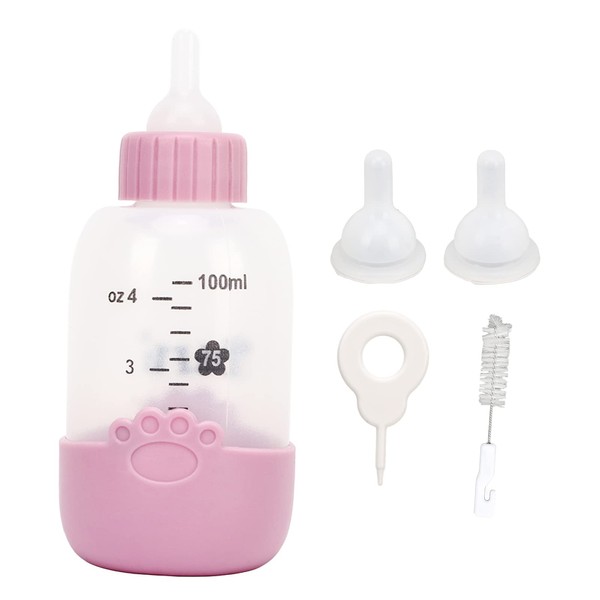 CHICIRIS Pet Nursing Bottle, Portable Paw Pattern Silicone Pet Milk