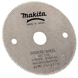 Makita 724950-8C 3-3/8-Inch Wet Cutting Diamond Saw Blade with 15-Millimeter Arbor for Cutting Tile or Glass