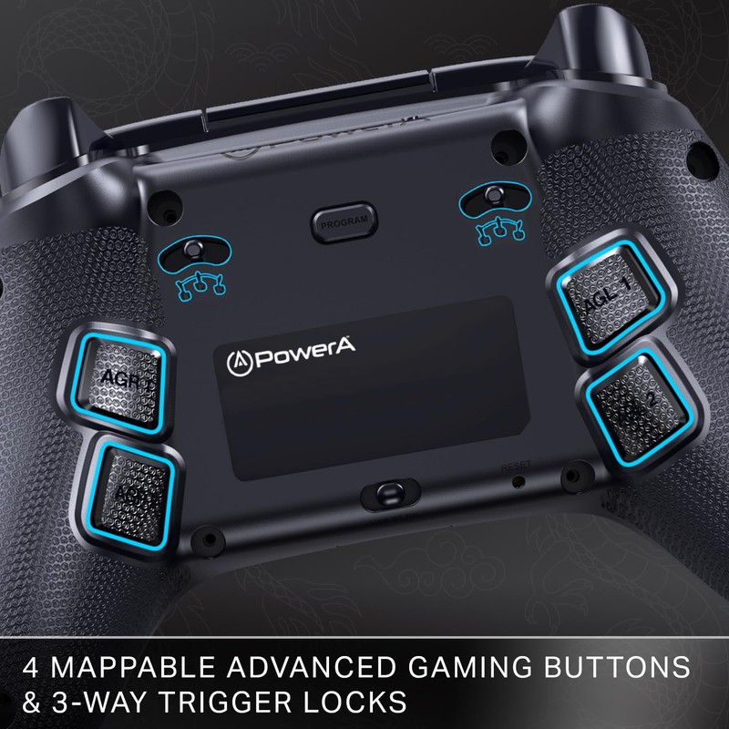 【国内正規品2年保証】PowerA バトルドラゴン・ワイヤレスコントローラー for PCゲーム&Cloudゲーム TURBO連射・二重振動・トリガーロック機能付き PCGP0402-1