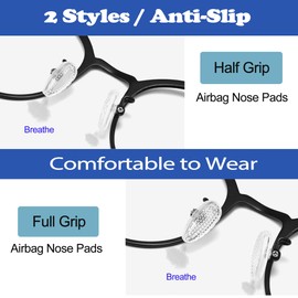 Eyeglasses Nose Pads,Omnful 10 Pairs Glasses Nose Pads Replacement Repair Tools Kit with Air Chamber Silicone Nose Pads,Nose Piece Screws,3 in 1 Mini Screwdriver for Eye Glasses and Sunglasses