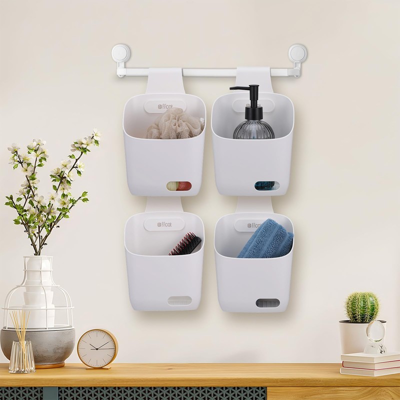 2 Pcs Plastic Hanging Basket Kitchen Storage organizer, Basket with