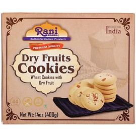 Rani Dry Fruits Cookies (Wheat Cookies with Dry Fruits) 14oz (400g) Premium Quality Indian Cookies ~ All Natural | Vegan | Non-GMO | Indian Origin
