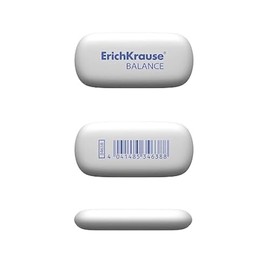 Eraser 5 x 2.3 x 0.9 cm White 1 Piece - Medium Hardness Eraser for School Office Studio