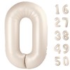 40 Inch Milk White Balloon Number 0 Balloon,Jumbo Mylar Foil