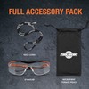 ToolFreak Dev2 Safety Glasses Clear Wraparound Lens Rated for Impact
