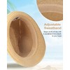Zylioo Large Straw Hats for Big Heads, Trilby Fedora Roll-up