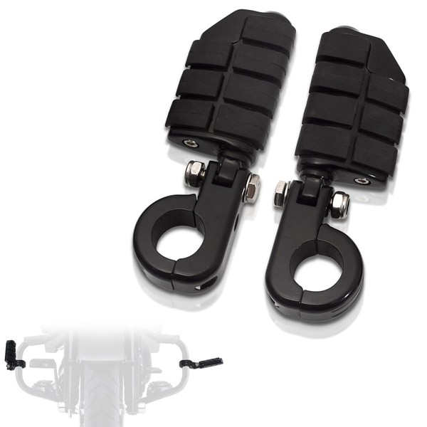 FOVPLUE 1.25" Highway Footpegs, Adjustable Footrest w/Mounting P-Clamps for Harley