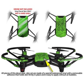 Skin Decal Wrap 2 Pack for DJI Ryze Tello Drone Paint Blend Green Drone NOT Included