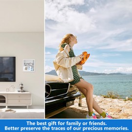 OurLeeme Adventure Archive Box, Travel Collection Shadow Keepsake Life Box for Memories with World Map Design, Wooden Frames Display Case for Crafts Movie Ticket Photo Postkarte, 29x29cm, White