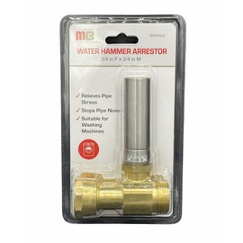 Midbrass Water Hammer Arrestor Suitable for UK Washing Machines 3/4'' Male - Female Arrester - Stops Noisy Banging Pipes Pipe Damage